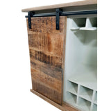 Barschrank B 72 H 80 cm Weinregal Wein Schrank Hausbar Weinbar Anrichte California weiß Mangoholz