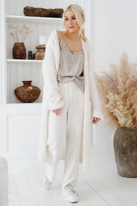 BYPIAS Strickjacke "Slowly Morning" wollweiss Cardigan Mohair