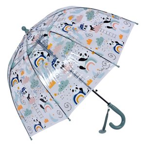 Clayre & Eef Kinder-Regenschirm Pandas blue