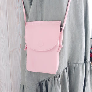Crossbody Bag rosa kleine Schultertasche mit Reißverschluß