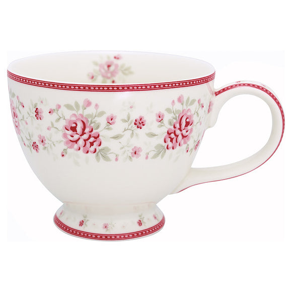 Greengate Teacup Teetasse Flora white