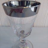 Greengate Weinglas mit Silberrand