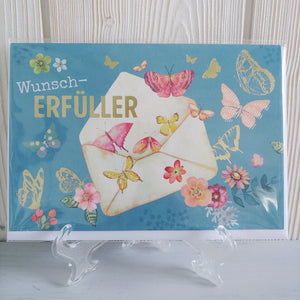 Grusskarte mit Umschlag "Wunsch-Erfüller"