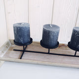 Tablett mit Kerzenhalter für 4 Kerzen