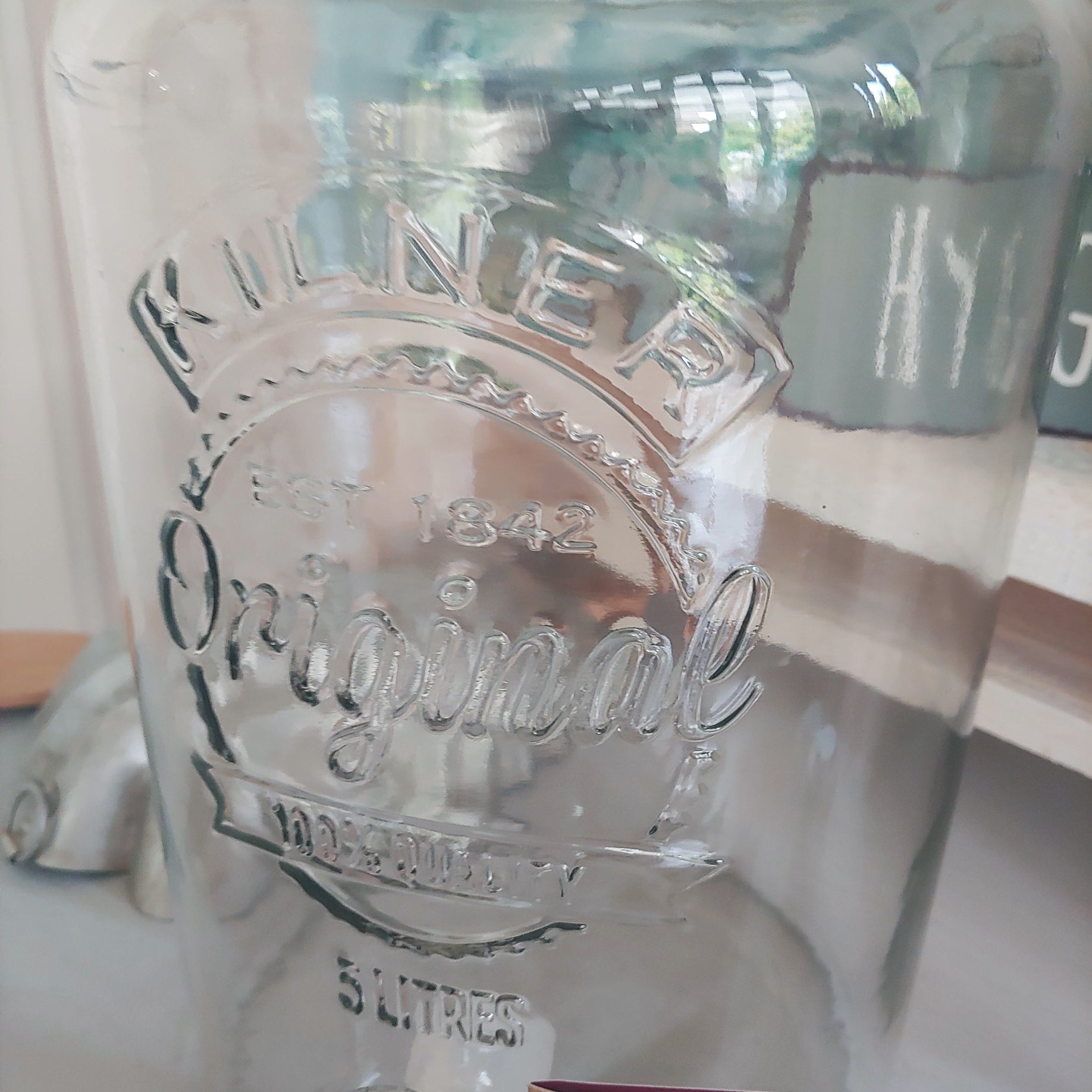 Chic Antique Getränkespender im Glas mit Hahn 5,5 Liter