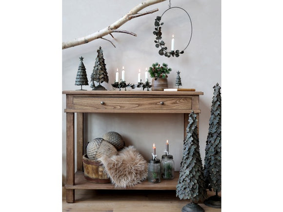 Kranz Adventskranz für 4 Kerzen Deko aus Blätter