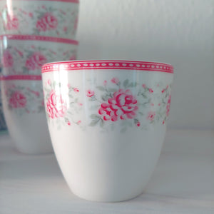 GreenGate Mini Latte Cup 2er Set FLORA white