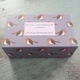Socken Miss Sparrow Geschenk Box Bamboo Robins / Rotkehlchen