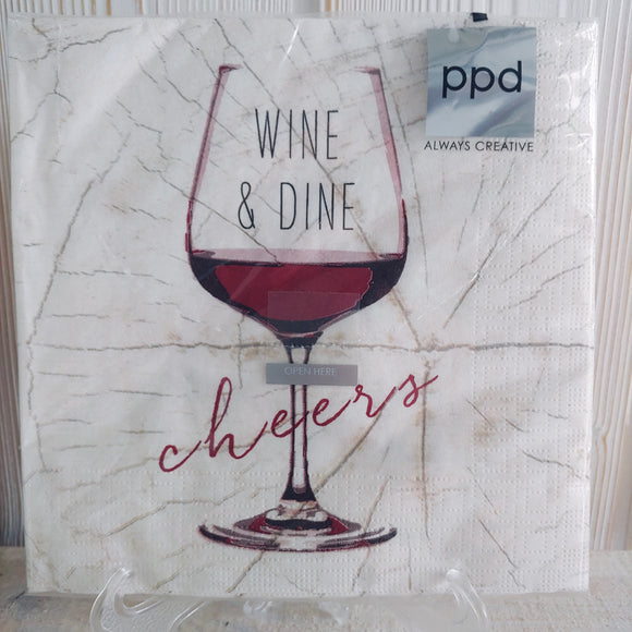 Paperproducts Design Papierservietten Wine & Dine red