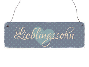 Interluxe Holzschild  "Lieblingssohn" shabby
