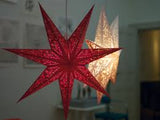 Starlightz® Leuchtstern Papiersterne Gr. M Damaskus red