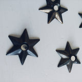 Streudeko Stern 2,5 cm dunkelbraun mit Spiegel