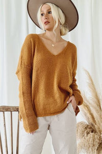 BYPIAS Sweetie Mohair Pullover, CINNAMON