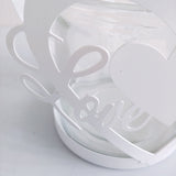 Teelichtglas "LOVE" weiss