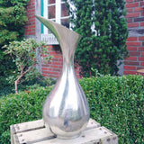 Vase "Luxus" 50 cm Nickel - gehämmert