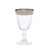 Greengate Weinglas mit Silberrand