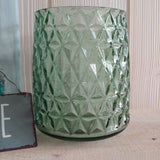 Teelichtglas "Bianca" green Windlicht Glas Raute Greengate