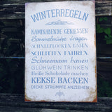 Schild "Winterregeln"
